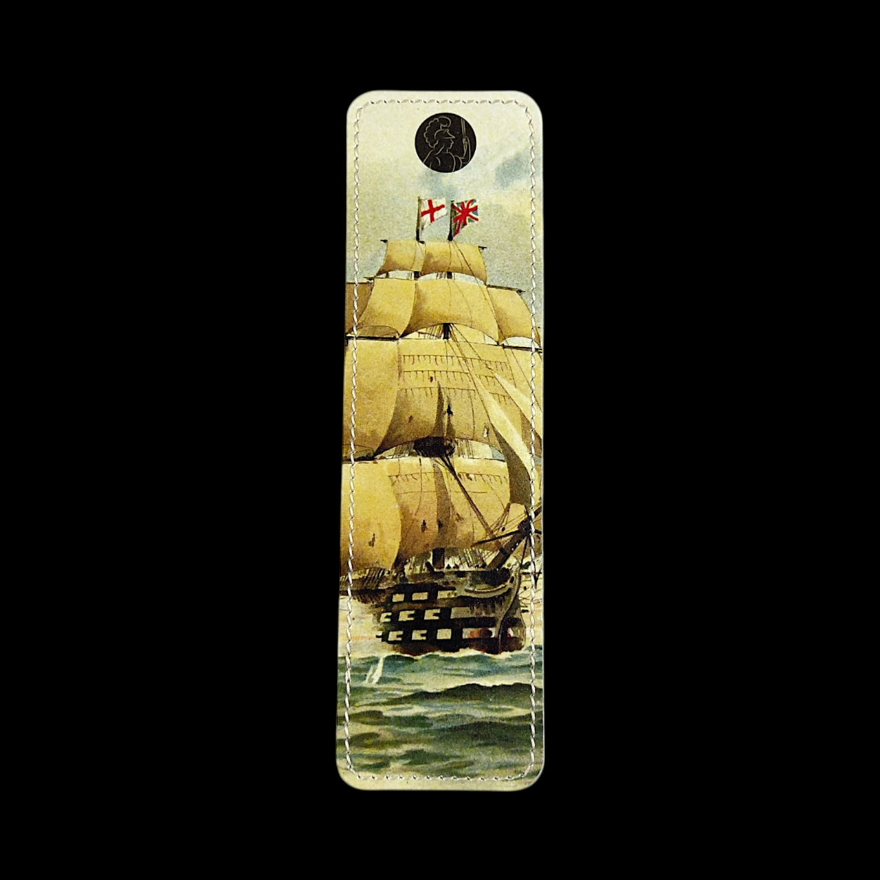 Battle of Trafalgar themed leather bookmark